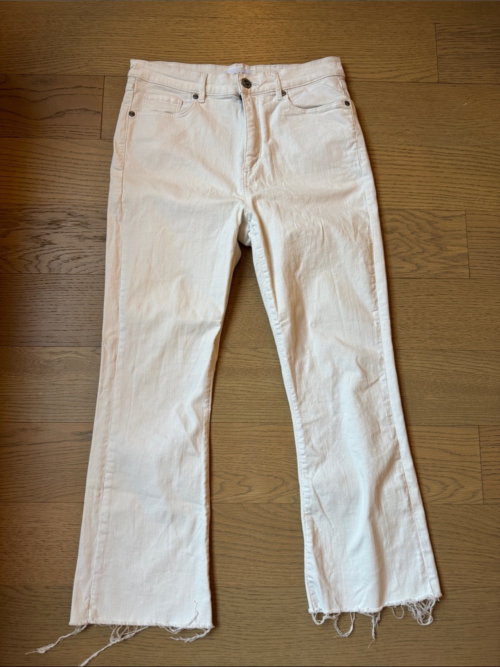 Loft white kick crop jeans